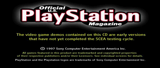 Official U.S. PlayStation Magazine Demo Disc 04 Title Screen